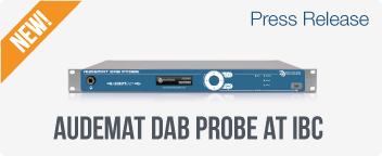 Audemat monitoring compatible with DAB, DAB+ and DMB applications